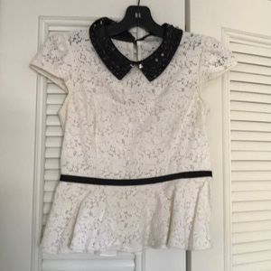 Karen Millen  beaded collar top